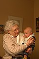 Great aunt Gloria gives Zeke a lift.