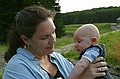 Mary Nell and Gus on a picnic.