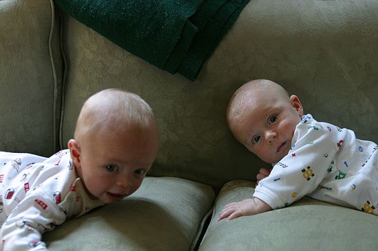 Just the boys on the couch.