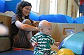 Amy and Atticus in the mat room at the Norwalk Aquarium.