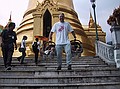 Me and the boys in front of the temple of the Jade Buddah.