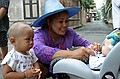 Zeke makes friends on the streets of Bangkok.