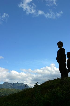 On the lookout in Ta Phin.