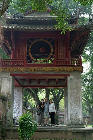 Amy, Tim and Wendy at the Temple of Literature.