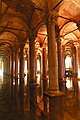 The underground cistern in Istanbul.