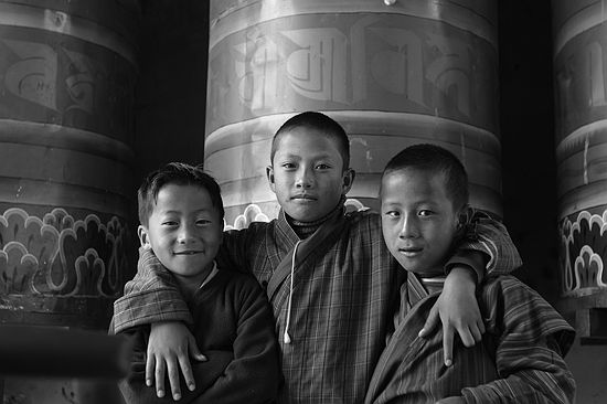 Young monks at the lahkang.