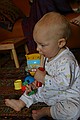 Gus tries out his new tool set,