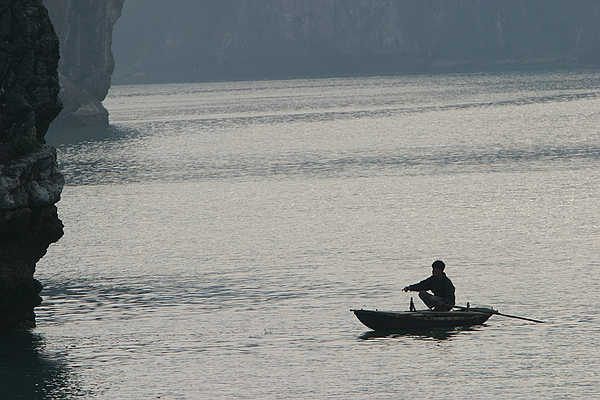 Fishing the bay.