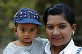 Mother and daughter in Yangon.