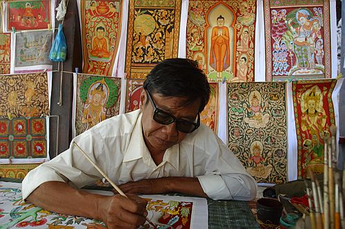 Painting in Bagan.