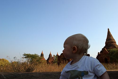 Gus checks out the architectural wonders.