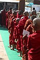 Monks in line for a blessing.