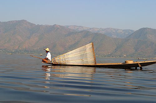 Fisherman on the lake.