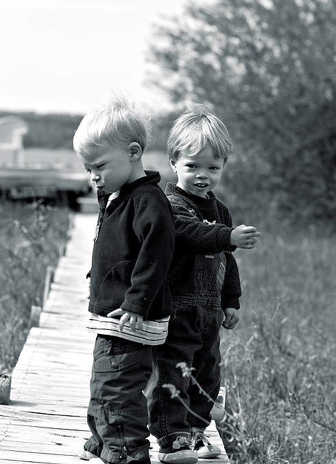 On the boardwalk.